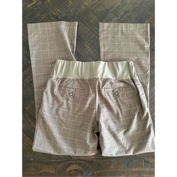 Liz Lange Maternity Stretch Brown and Tan Trouser Dress Pants Casual Pants Size - Picture 3 of 4